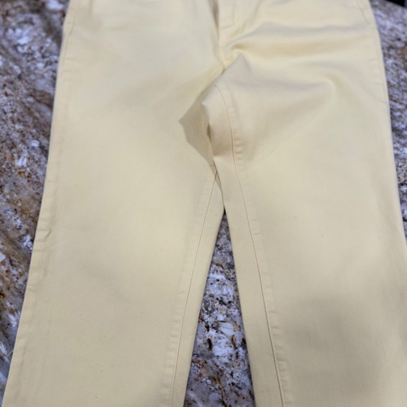 Talbots Simply Flattering 5 Pocket jeans - happy YELLOW color! Size 12P EUC - Picture 4 of 16